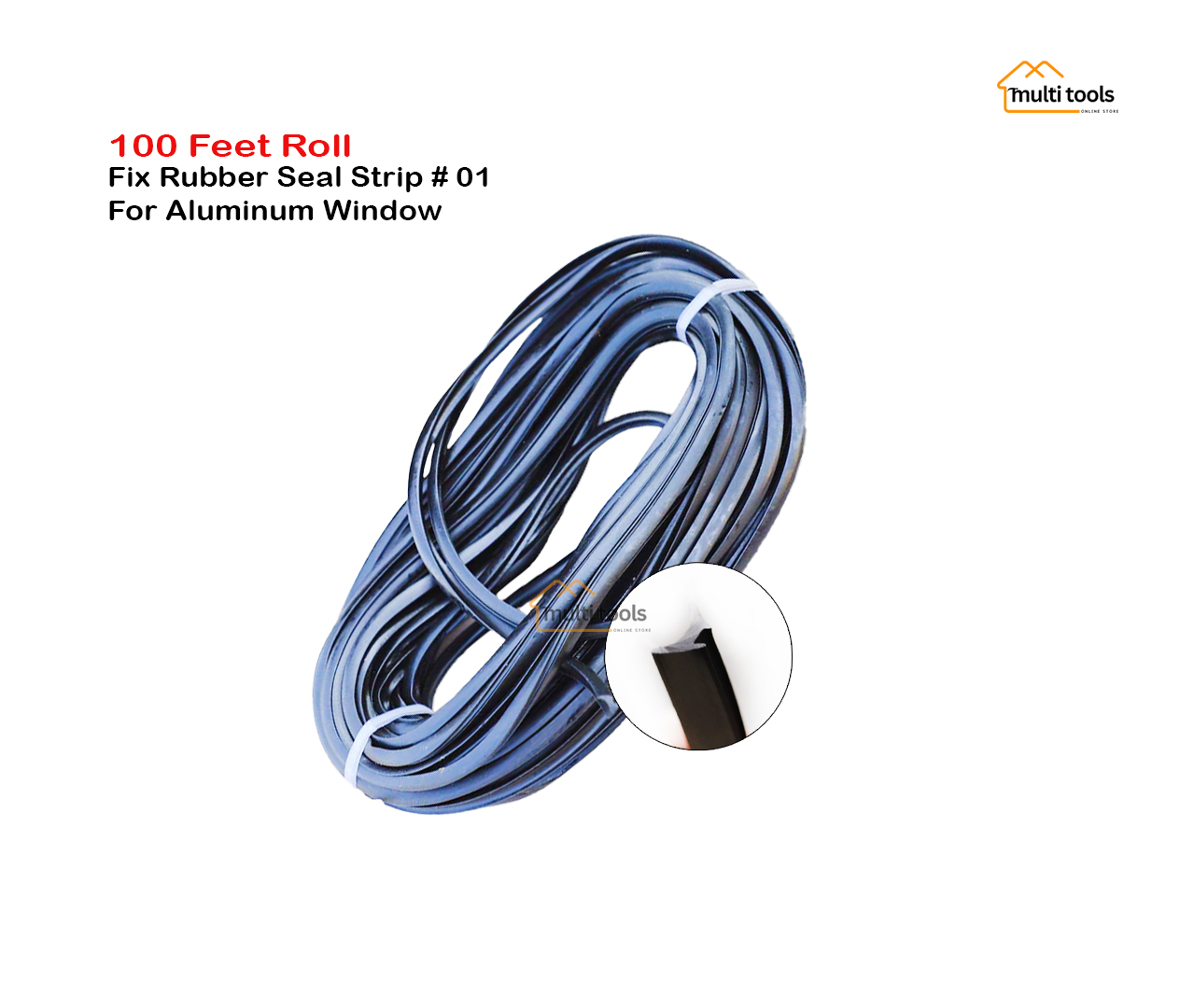 (100 Ft Roll) No-1 Rubber Seal Strip For Aluminum Window Glass
